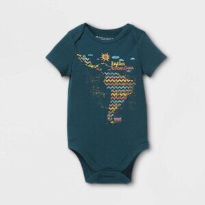 Latin America Baby Bodysuit Navy 3-6M Short Sleeve 57% Cotton Mamut Twins